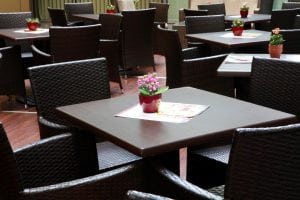 chairs and table at restaurant